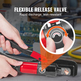 Hydraulic Crimping Tool with 9 Sets of Dies - AWG12-2/0 - Copper And Aluminum Terminal Battery Lug Crimper, with a Cutting Pliers, Gloves, 5pcs Copper Ring Connectors, 8pcs Heat Shrink Sleeves