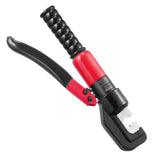 Hydraulic Crimping Tool with 9 Sets of Dies - AWG12-2/0 - Copper And Aluminum Terminal Battery Lug Crimper, with a Cutting Pliers, Gloves, 5pcs Copper Ring Connectors, 8pcs Heat Shrink Sleeves