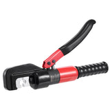 Hydraulic Crimping Tool with 9 Sets of Dies - AWG12-2/0 - Copper And Aluminum Terminal Battery Lug Crimper, with a Cutting Pliers, Gloves, 5pcs Copper Ring Connectors, 8pcs Heat Shrink Sleeves