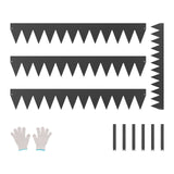 Steel Landscape Edging, 4 Packs 40 x 6 in Rust-Resistant Metal Landscape Edging, Bendable Garden Edging Border, Heavy Duty Lawn Edging, Easy-to-Install, Flower Bed Yard Pathway Divider Black