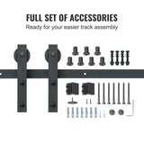 VEVOR 8FT Sliding Barn Door Hardware Closet Track Kit for Single Door J Hanger