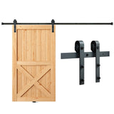 VEVOR 8FT Sliding Barn Door Hardware Closet Track Kit for Single Door J Hanger