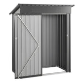 1533 x 876 x 1815 mm Metal Garden Shed, Storage Building with Lockable Door & 2 Louver Vents, Sloped Roof Metal Outdoor Storage Shed, Tool Sheds Outdoor Storage for Backyard, Garden, Patio