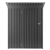 1533 x 876 x 1815 mm Metal Garden Shed, Storage Building with Lockable Door & 2 Louver Vents, Sloped Roof Metal Outdoor Storage Shed, Tool Sheds Outdoor Storage for Backyard, Garden, Patio