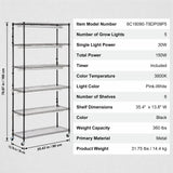 VEVOR Plant Stand with Grow Light 6 Tiers 180W 180 cm  Indoor Plant Grow Shelf