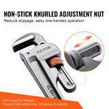 VEVOR 3-Piece Pipe Wrench Set, 10" 14" 18" Aluminum Straight Pipe Wrench, Adjustable Plumbing Wrench, with High Strength Jaw and Ergonomic Handle, Hangable Design, for Water Pipes, Automotive Repairs
