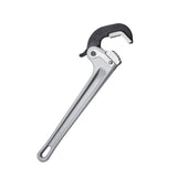 VEVOR Pipe Wrench, 14" Aluminum Straight Pipe Wrench, Automatic Jaw Adjustment, Adjustable Plumbing Wrench, Easy to Carry, Ergonomic Handle, Hangable Design, for Water Pipes, Automotive Repairs