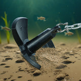 VEVOR River Anchor 30LB Boat Anchor Cast Iron Black Vinyl-Coated Mushroom Anchor