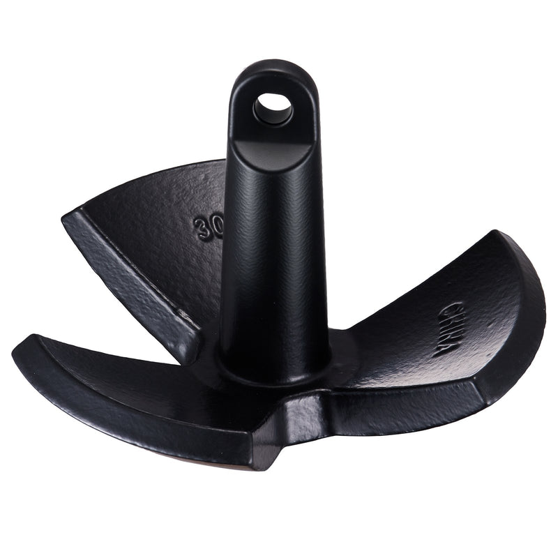VEVOR River Anchor 30LB Boat Anchor Cast Iron Black Vinyl-Coated Mushroom Anchor
