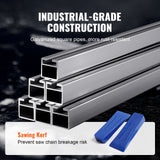 Chainsaw Mill, Portable Sawmill 14"-48" Guide Bar, Galvanized Steel Chainsaw Planking Mill with 0.2"-11.81" Cutting Thickness, Wood Lumber Cross Cutting Saw Mill for Builders and Woodworkers