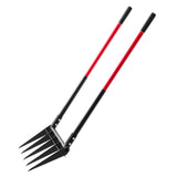 VEVOR 5 Tines Broad Fork Garden Tool U-Shaped Pitch Fork for Gardening Spading