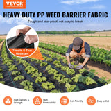 Weed Barrier Landscape Fabric, 3*300FT Heavy Duty Garden Weed Fabric, Woven PP Weed Control Fabric, Driveway Fabric, Geotextile Fabric for Landscaping, Ground Cover, Weed Blocker Weed Mat, Black