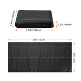 Weed Barrier Landscape Fabric, 4*50FT Heavy Duty Garden Weed Fabric, Woven PP Weed Control Fabric, Driveway Fabric, Geotextile Fabric for Landscaping, Ground Cover, Weed Blocker Weed Mat, Black