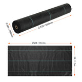 5FTx250FT Premium Heavy Duty Weed Barrier Landscape Fabric, 5OZ Woven Geotextile Fabric Under Gravel, High Permeability for Weed Blocker Weed Mat, Driveway Fabric, Weed Control Garden Cloth