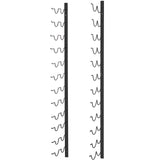 VEVOR Wall Mounted Wine Rack, 12x2 Bottles Wine Holder Towel Rack, Black Steel Vertical Wine Rack, Modern Decorative Wall Mounted Wine Bottle Holder, Forward Design Simple Storage Wall Rack 48x11x1 In