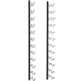 VEVOR Wall Mounted Wine Rack, 12x2 Bottles Wine Holder Towel Rack, Black Steel Vertical Wine Rack, Modern Decorative Wall Mounted Wine Bottle Holder, Forward Design Simple Storage Wall Rack 48x11x1 In