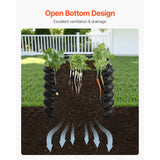 Metal Raised Garden Bed, 2.4 x 0.6 x 0.6 m Oval Outdoor Galvanized Planter Garden Box, Open Bottom Design, Large Planter Raised Bed for Growing Vegetables, Flowers, Herbs, Succulents, Dark Gray