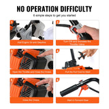 VEVOR Tiller Cultivator Gas Powered, 38CC 4-Stroke Garden Cultivator, Tiller with 4 Steel Adjustable Front Tines for Lawn, Garden and Field Soil Cultivation