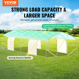 Heavy Duty Walk-in Tunnel Greenhouse - 30ft x 10ft - Galvanized Steel