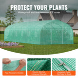 Heavy Duty Walk-in Tunnel Greenhouse - 30ft x 10ft - Galvanized Steel