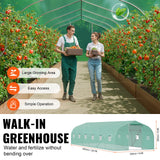 Heavy Duty Walk-in Tunnel Greenhouse - 30ft x 10ft - Galvanized Steel