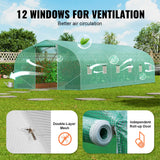 Heavy Duty Walk-in Tunnel Greenhouse - 30ft x 10ft - Galvanized Steel