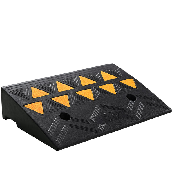 VEVOR Rubber Curb Ramp 10.8 cm Rise Height Sidewalk Curb Ramp, 30 cm Width 50 cm Length Driveway Ramp for Curb, 15T Heavy Duty Rubber Ramp for Forklifts, Trucks, Buses, Cars, Wheelchairs, Bikes