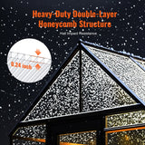 VEVOR 15 Pack Polycarbonate Greenhouse Panels, 2' X 4' X 0.24'' Roof Panels Sheets, Waterproof UV Protected Corrugated Plastic Roofing, Impact Resistance Clear Roofing Sheets for Greenhouse/Garden