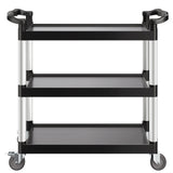 Heavy Duty Utility Cart 500 lbs Capacity 3-tier Service Cart with Wheels