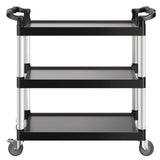 Heavy Duty Utility Cart 500 lbs Capacity 3-tier Service Cart with Wheels