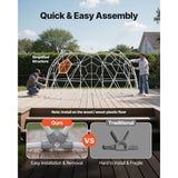 Garden Dome Tent, 3.6 x 2.2 m Outdoor Clear Bubble Tent for 4-7 Person, Weatherproof Geodesic Dome Greenhouse with Window, PVC Igloo Tents for Backyard Patios Camping Party Wedding