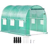 Walk-in Tunnel Greenhouse - 3 x 2 x 2 m - Galvanised Steel Frame - Green