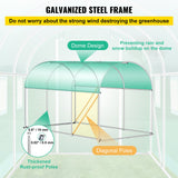 Walk-in Tunnel Greenhouse - 3 x 2 x 2 m - Galvanised Steel Frame - Green