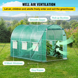 Walk-in Tunnel Greenhouse - 3 x 2 x 2 m - Galvanised Steel Frame - Green