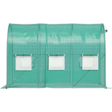 Walk-in Tunnel Greenhouse - 3 x 2 x 2 m - Galvanised Steel Frame - Green