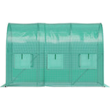 Walk-in Tunnel Greenhouse - 3 x 2 x 2 m - Galvanised Steel Frame - Green