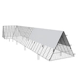 Chicken Tunnels, 400x100x61.5 cm(LxWxH) Chicken Tunnels for Yard, Portable Chicken Tunnels for Outside with Corner Frames, Chicken Coop Run, Suitable for Chickens, Ducks, Rabbits