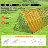 VEVOR Chicken Tunnels, 300 x 71 x 61.5cm (LxWxH) Chicken Tunnels for Yard, Portable Chicken Tunnels for Outside Easy Installation, Chicken Coop Run, Suitable for Chickens, Ducks, Rabbits