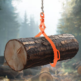 32in Log Lifting Tongs, 2-Claw Log Tongs, Heavy Duty Steel Log Grapple, 1543LBS Lifting Capacity, Swivel Log Graper Timber, Eagle Claw Design, Log Skidding Tongs for Trucks, Tractors, Forklifts