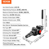 Hydraulic Log Splitter Valve 1 Spool, 25 GPM Hydraulic Directional Control Valve, 3626PSI Hydraulic Loader Valve, Hydraulic Joystick Control Valve for Small Tractors, Loaders, Log Splitter