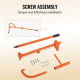 Timberjack, 46.5 in, 4 in 1 Heavy Duty Steel Log Lifter, Multifunctional Log Roller Adjustable Cant Hook, Logging Tools Log Jack, Forestry Multitool for Rolling Cutting Lifting Logs