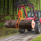Timber Claw Hook, 28 inch 4 Claw Log Grapple for Logging Tongs, Swivel Steel Log Lifting Tongs, Eagle Claws Design with 2205 lbs/1000 kg Loading Capacity for Tractors, ATVs, Trucks, Forklifts