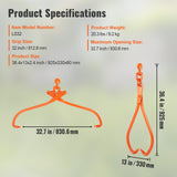 Log Skidding Tongs, 81.3cm 2 Claw Log Lifting Tongs, Heavy Duty Rotating Steel Lumber Skidding Tongs, 700 kg Loading Capacity, Log Lifting, Handling, Dragging & Carrying Tool