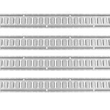 E Track Tie-Down Rail Kit, 24PCS 1524 mm E-Tracks Set Includes 8 Steel Rails & 8 O-Rings & 8 Tie-Offs with D-Ring, Versatile Trailer Securing Accessories for Cargo Motorcycles Bikes, 816 kg Load