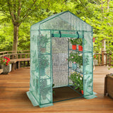 Walk-in Green House | 4.6 x 2.4 x  6.7 ft | PE Cover | Green