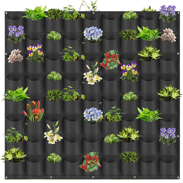 72 Pockets Vertical Garden Planter – Wall-Mounted Hanging Planter for Indoor & Outdoor Use, Perfect for Growing Flowers & Vegetables