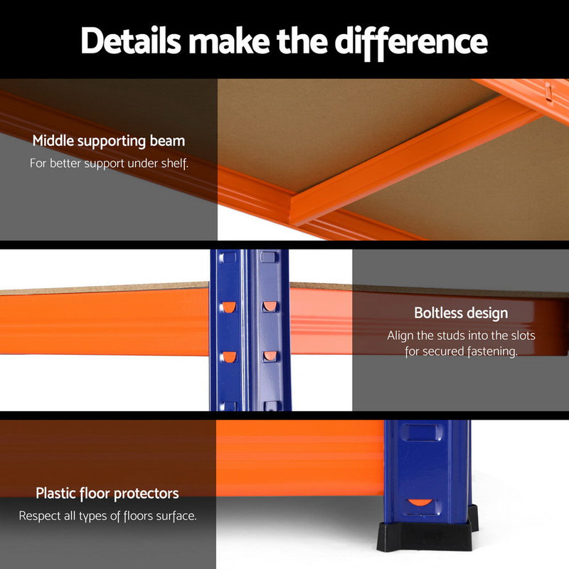 5 x 1.8M Garage Shelving Warehouse Rack | Giantz