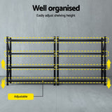 4Mx2M Garage Shelving Warehouse Rack | Giantz| Black