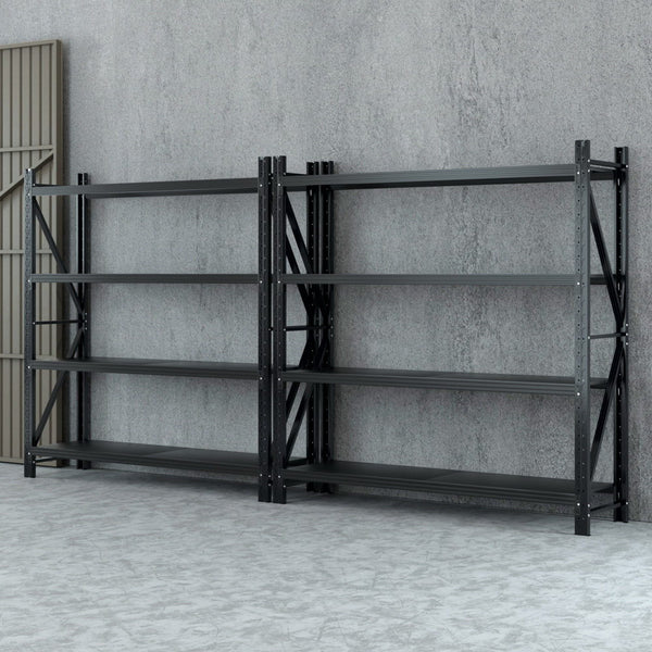 4Mx2M Garage Shelving Warehouse Rack | Giantz| Black