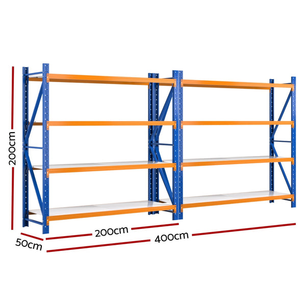 4Mx2M Garage Shelving Warehouse Rack | Giantz